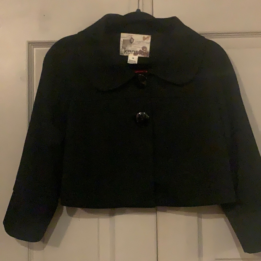 Black Kensie Short Coat w/ Big Blk Buttons